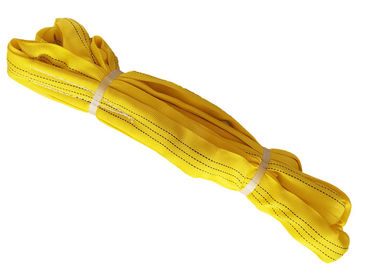 شراء 3t خنق رفع الكائنات أسطواني البوليستر التي لا نهاية لها جولة حبال اللون الأصفر online manufacture